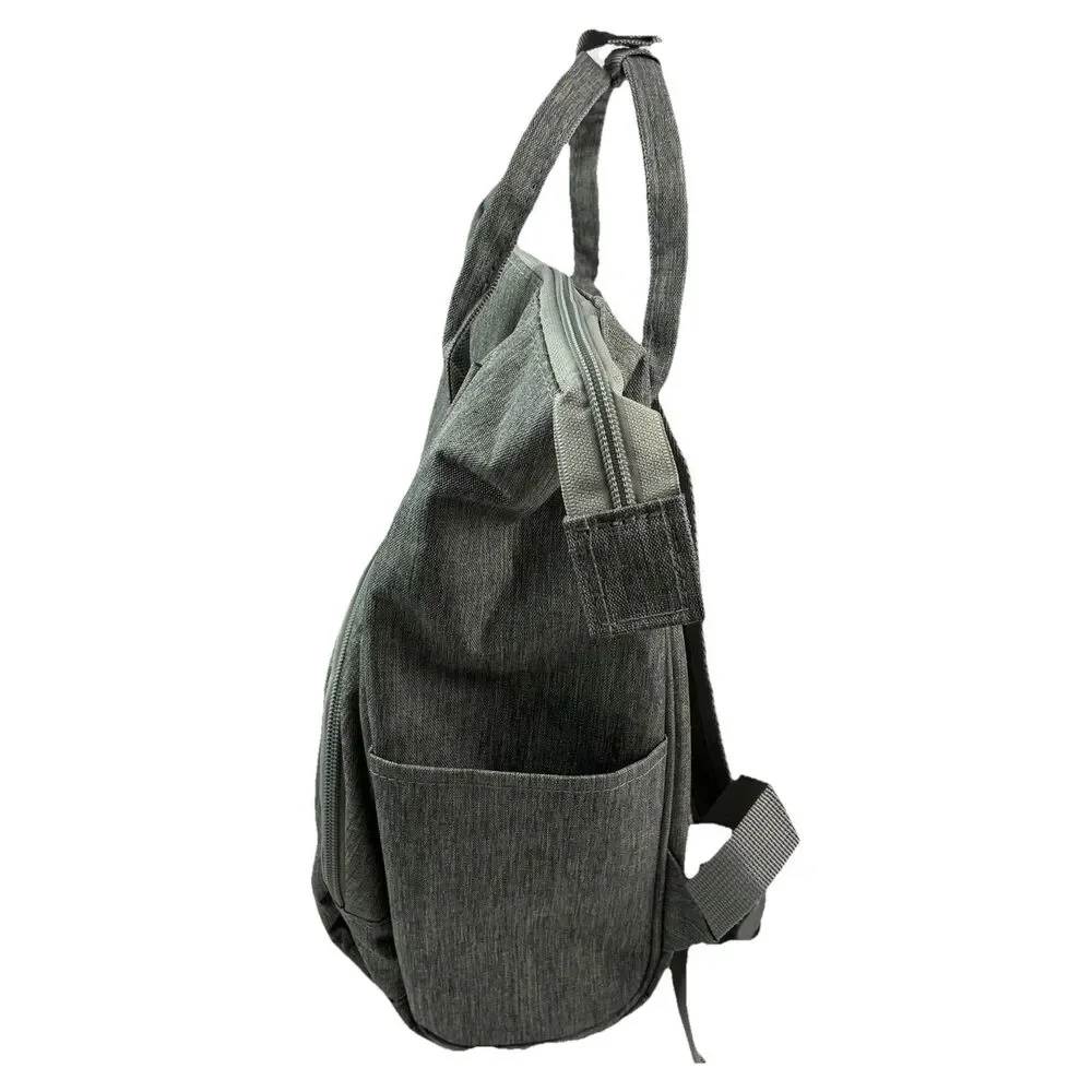 Enfamil Wonderbag Backpack Gray Nylon Insulated Travel Adjust Straps Diaper Bag